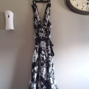 B&W flower patterned dress